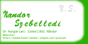 nandor szebelledi business card