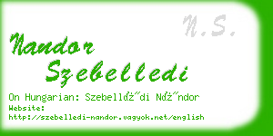 nandor szebelledi business card